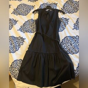 David Meister Textured Black Dress